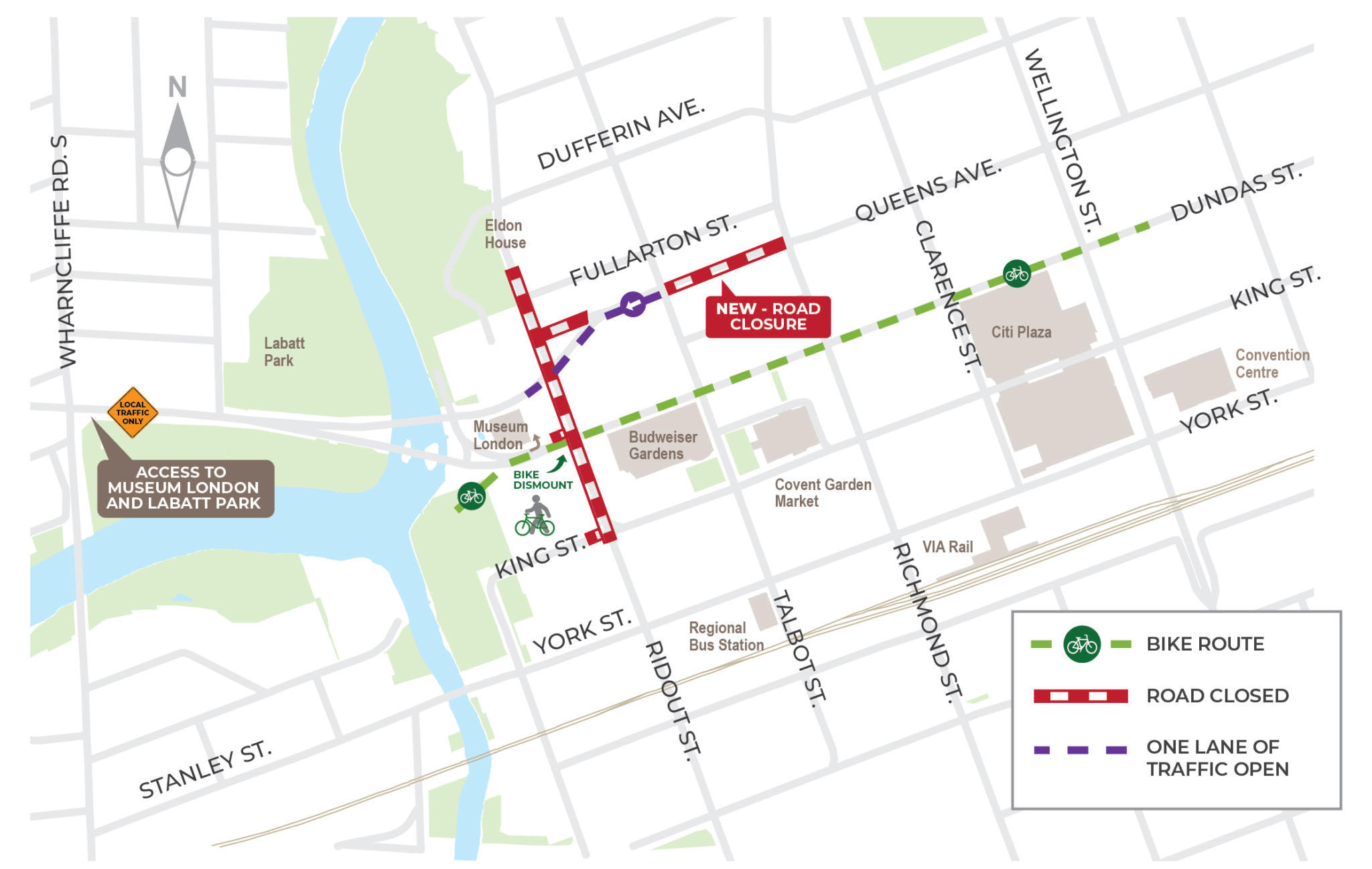 Downtown Road Closure Map 202 